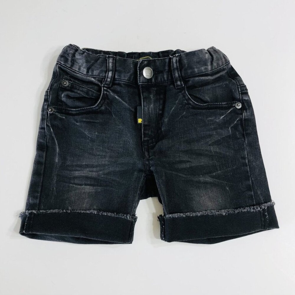 ROCK YOUR KID Black Denim Shorts {5}